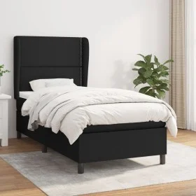 Box spring bed with black fabric mattress 100x200 cm by , Beds and slatted bases - Ref: Foro24-3127863, Price: 336,73 €, Disc...