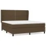 Box spring bed with dark brown fabric mattress 160x200 cm by , Beds and slatted bases - Ref: Foro24-3127896, Price: 528,39 €,...