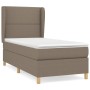 Box spring bed with taupe gray fabric mattress 90x200 cm by , Beds and slatted bases - Ref: Foro24-3128417, Price: 368,94 €, ...