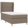 Box spring bed with taupe gray fabric mattress 90x200 cm by , Beds and slatted bases - Ref: Foro24-3128417, Price: 368,94 €, ...