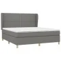 Cama box spring con colchón tela gris oscuro 180x200 cm de , Camas y somieres - Ref: Foro24-3128462, Precio: 575,97 €, Descue...