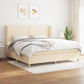 Boxspringbett mit cremefarbener Stoffmatratze 200x200 cm von , Betten und Lattenroste - Ref: Foro24-3128474, Preis: 599,86 €,...