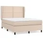 Cama box spring con colchón cuero sintético capuchino 140x200cm de , Camas y somieres - Ref: Foro24-3128978, Precio: 507,73 €...