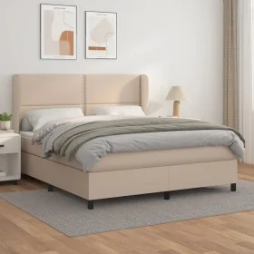 Boxspringbett mit Cappuccino-Kunstledermatratze 180x200cm von , Betten und Lattenroste - Ref: Foro24-3128990, Preis: 629,15 €...