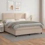 Cama box spring con colchón cuero sintético capuchino 180x200cm de , Camas y somieres - Ref: Foro24-3128990, Precio: 629,15 €...