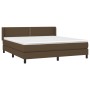 Box spring bed with dark brown fabric mattress 180x200 cm by , Beds and slatted bases - Ref: Foro24-3129652, Price: 533,74 €,...