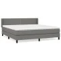 Box spring bed with dark gray fabric mattress 180x200 cm by , Beds and slatted bases - Ref: Foro24-3129650, Price: 564,61 €, ...
