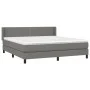 Box spring bed with dark gray fabric mattress 180x200 cm by , Beds and slatted bases - Ref: Foro24-3129650, Price: 564,61 €, ...
