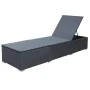 Sun lounger with black synthetic rattan cushion by vidaXL, Loungers - Ref: Foro24-44405, Price: 130,27 €, Discount: %