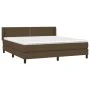 Box spring bed with dark brown fabric mattress 160x200 cm by , Beds and slatted bases - Ref: Foro24-3129644, Price: 476,81 €,...