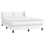 Box spring bed with white synthetic leather mattress 140x190 cm by , Beds and slatted bases - Ref: Foro24-3130716, Price: 470...