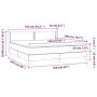 Box spring bed with dark gray velvet mattress 160x200 cm by , Beds and slatted bases - Ref: Foro24-3130908, Price: 498,00 €, ...