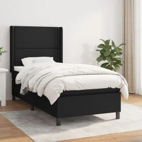 Box spring bed with black fabric mattress 100x200 cm by , Beds and slatted bases - Ref: Foro24-3131331, Price: 336,03 €, Disc...