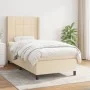 Box spring bed with cream fabric mattress 80x200 cm by , Beds and slatted bases - Ref: Foro24-3131390, Price: 320,49 €, Disco...