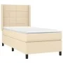 Box spring bed with cream fabric mattress 80x200 cm by , Beds and slatted bases - Ref: Foro24-3131390, Price: 320,49 €, Disco...