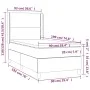 Box spring bed with black fabric mattress 90x190 cm by , Beds and slatted bases - Ref: Foro24-3131875, Price: 295,53 €, Disco...