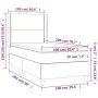 Box spring bed with cream fabric mattress 100x200 cm by , Beds and slatted bases - Ref: Foro24-3131894, Price: 332,81 €, Disc...