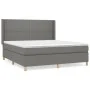 Box spring bed with dark gray fabric mattress 180x200 cm by , Beds and slatted bases - Ref: Foro24-3131930, Price: 579,48 €, ...