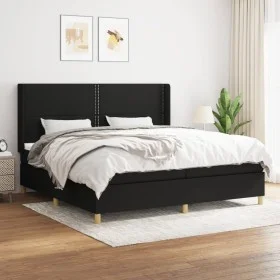 Box spring bed with black fabric mattress 200x200 cm by , Beds and slatted bases - Ref: Foro24-3131939, Price: 638,35 €, Disc...