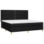 Cama box spring con colchón tela negro 200x200 cm de , Camas y somieres - Ref: Foro24-3131939, Precio: 650,97 €, Descuento: %