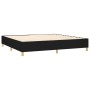 Cama box spring con colchón tela negro 200x200 cm de , Camas y somieres - Ref: Foro24-3131939, Precio: 650,97 €, Descuento: %