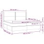 Cama box spring con colchón tela negro 200x200 cm de , Camas y somieres - Ref: Foro24-3131939, Precio: 650,97 €, Descuento: %