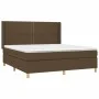 Box spring bed with dark brown fabric mattress 180x200 cm by , Beds and slatted bases - Ref: Foro24-3131932, Price: 577,64 €,...