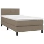 Box spring bed with mattress and LED lights taupe gray fabric 90x190 cm by , Beds and slatted bases - Ref: Foro24-3133121, Pr...