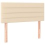 Box spring bed mattress and LED lights cream fabric 80x200 cm by , Beds and slatted bases - Ref: Foro24-3133194, Price: 311,9...