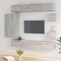 Set de muebles de TV 8 pzas madera contrachapada gris sonoma