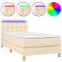 Boxspringbett mit Matratze und LED-Cremestoff 80x200 cm von , Betten und Lattenroste - Ref: Foro24-3133994, Preis: 290,16 €, ...
