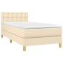 Boxspringbett mit Matratze und LED-Cremestoff 80x200 cm von , Betten und Lattenroste - Ref: Foro24-3133994, Preis: 290,16 €, ...