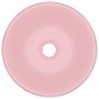Lavabo de lujo redondo cerámica rosa mate 40x15 cm