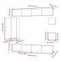 Set de muebles de TV 8 pzas madera contrachapada gris sonoma