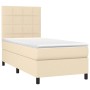 Box spring bed mattress and LED lights cream fabric 80x200 cm by , Beds and slatted bases - Ref: Foro24-3134834, Price: 321,4...