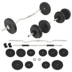 Barbell and weight set 30 kg by vidaXL, free weight - Ref: Foro24-91400, Price: 81,42 €, Discount: %