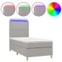 Cama box spring colchón y luces LED tela gris claro 90x190 cm de , Camas y somieres - Ref: Foro24-3135317, Precio: 295,89 €, ...