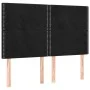 Box spring bed with mattress and LED black velvet 140x200 cm by , Beds and slatted bases - Ref: Foro24-3136067, Price: 461,20...