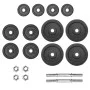 Gusseisen-Hantelset 18-teilig 40 kg von vidaXL, freies Gewicht - Ref: Foro24-91411, Preis: 191,46 €, Rabatt: %