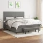 Box spring bed with dark gray fabric mattress 180x200 cm by , Beds and slatted bases - Ref: Foro24-3136534, Price: 636,02 €, ...