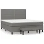 Box spring bed with dark gray fabric mattress 180x200 cm by , Beds and slatted bases - Ref: Foro24-3136534, Price: 636,02 €, ...