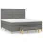 Cama box spring con colchón tela gris oscuro 180x200 cm de , Camas y somieres - Ref: Foro24-3137094, Precio: 607,15 €, Descue...