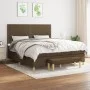 Box spring bed with dark brown fabric mattress 180x200 cm by , Beds and slatted bases - Ref: Foro24-3137096, Price: 617,14 €,...
