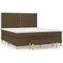 Box spring bed with dark brown fabric mattress 180x200 cm by , Beds and slatted bases - Ref: Foro24-3137096, Price: 617,14 €,...