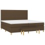 Box spring bed with dark brown fabric mattress 200x200 cm by , Beds and slatted bases - Ref: Foro24-3137344, Price: 729,11 €,...