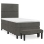 Cama box spring con colchón terciopelo gris oscuro 80x200 cm de , Camas y somieres - Ref: Foro24-3137750, Precio: 350,75 €, D...