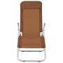 Folding sun loungers, 2 units, gray taupe textilene by vidaXL, Loungers - Ref: Foro24-44341, Price: 137,42 €, Discount: %
