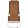 Folding sun loungers, 2 units, gray taupe textilene by vidaXL, Loungers - Ref: Foro24-44341, Price: 133,97 €, Discount: %