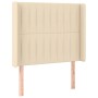 Boxspringbettmatratze und LED-Leuchten aus cremefarbenem Stoff 80x200 cm von , Betten und Lattenroste - Ref: Foro24-3138434, ...