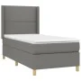 Box spring bed mattress and LED lights dark gray fabric 90x200 cm by , Beds and slatted bases - Ref: Foro24-3138766, Price: 3...